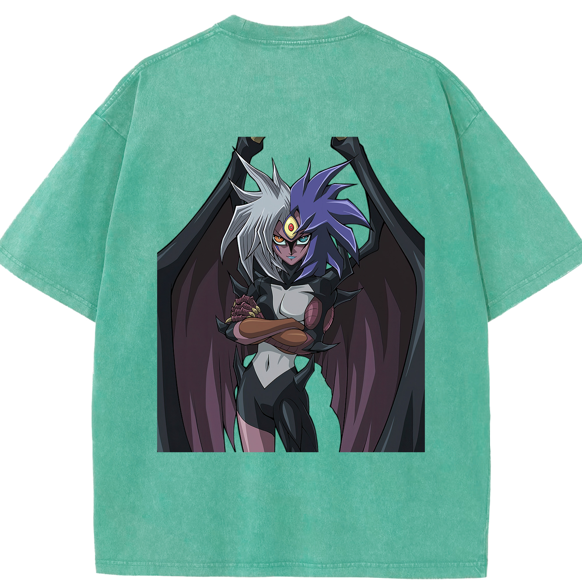 （画像用） 遊☆戯☆王 Yu-Gi-Oh! 綿100% ヴィンテージ風 半袖Tシャツ（背面プリント）
